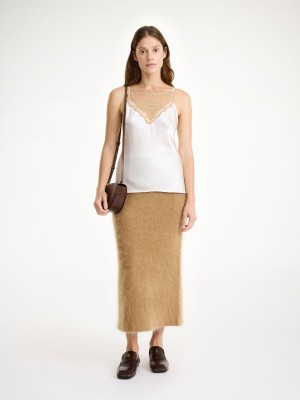Dzianina By Malene Birger Estille Midi Skirt Brązowe | PL_BB20837