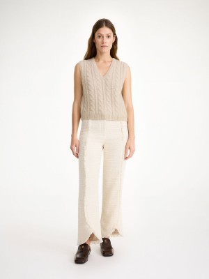 Dzianina By Malene Birger Simea Vest Oyster Gray | PL_BB75506