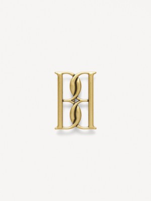 Inne Akcesoria By Malene Birger Mono Small Gold-tone Brooch Złote | PL_BB50415