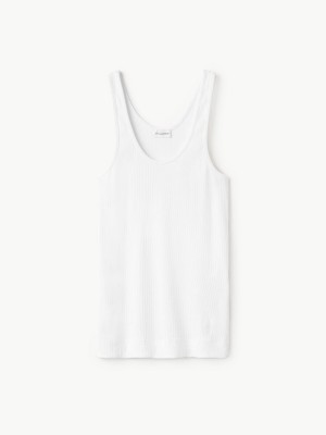 Najfatalniejszy By Malene Birger Anisa Tank Białe | PL_BB73884