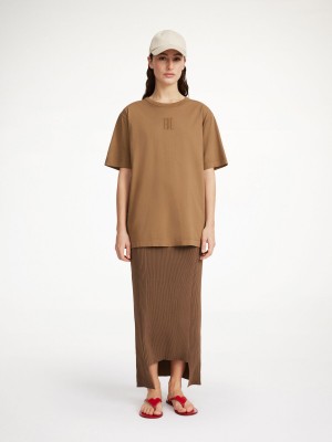 Najfatalniejszy By Malene Birger Fayeh Organic Cotton T-shirt Shitake | PL_BB40912