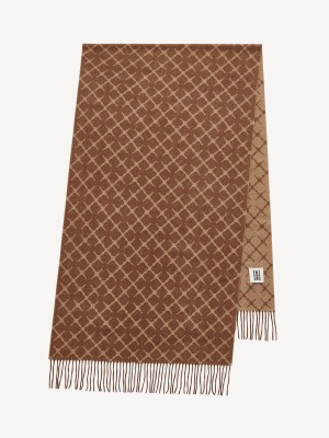 Szaliki By Malene Birger Ortega Cashmere-blend Bison | PL_BB78206